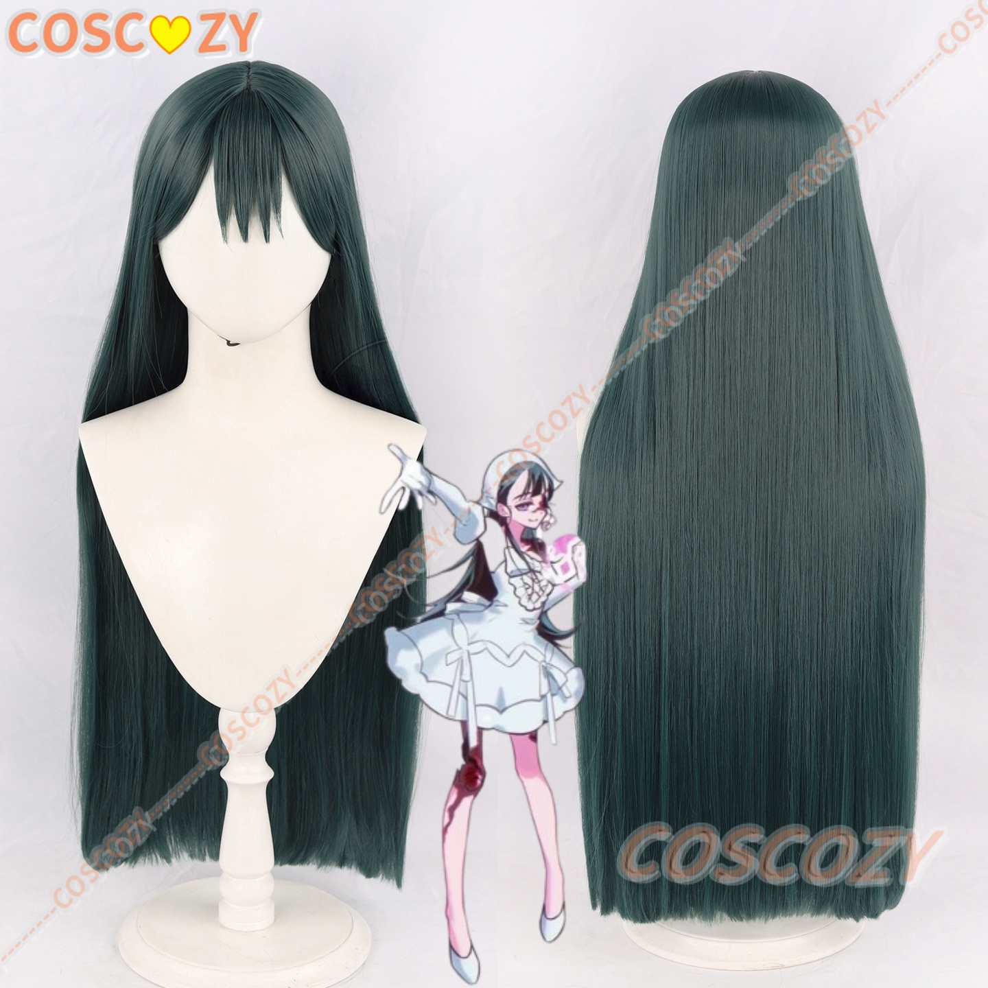 Anime Cosplay Long Hair - 좀비 스테이지 수아 코스프레 가발 여성용