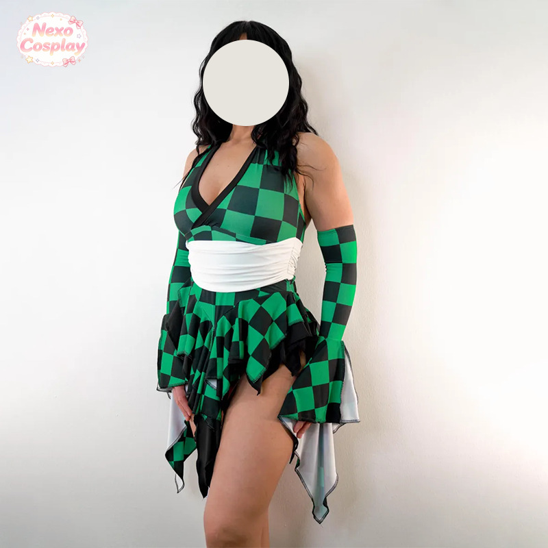 Anime Cosplay Tanjiro - 젠더 벤드 탄지로 카마도 수영복 코스프레