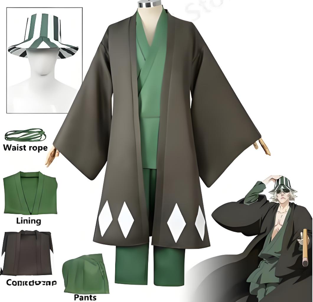 Bleach Captain Coat - 핫 애니메이션 블리치 코스프레 우라하라 키스케