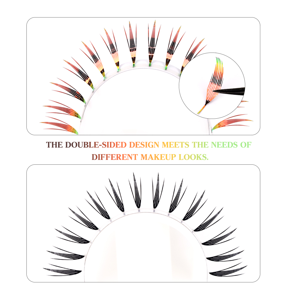 RUJADE 반짝이는 컬러풀 코믹 스파이어 속눈썹 연장 - Anime Cosplay Lashes 리뷰 및 가격