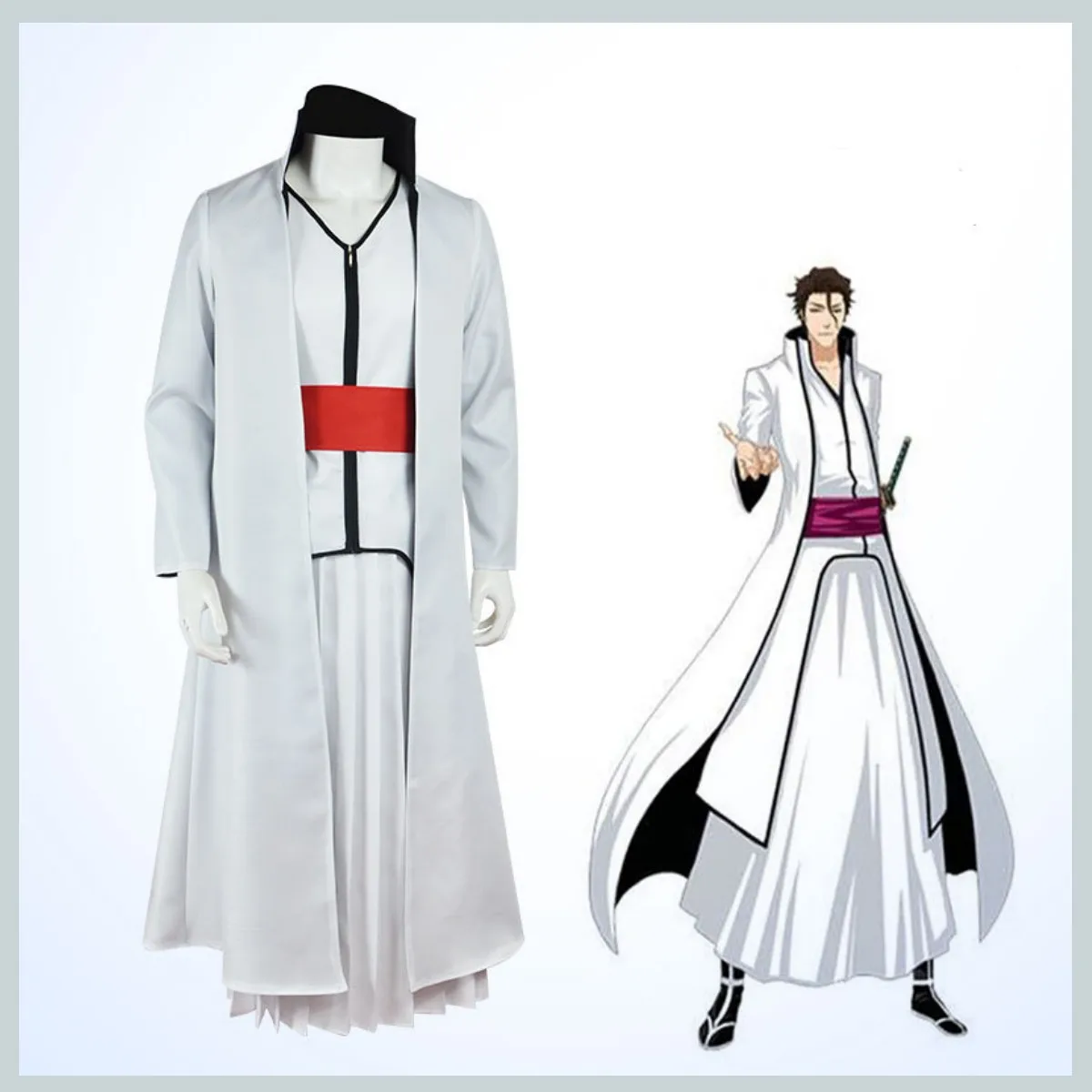 Anime Bleach Shinigami Aizen S - Bleach Captain Coat 리뷰 및 가격