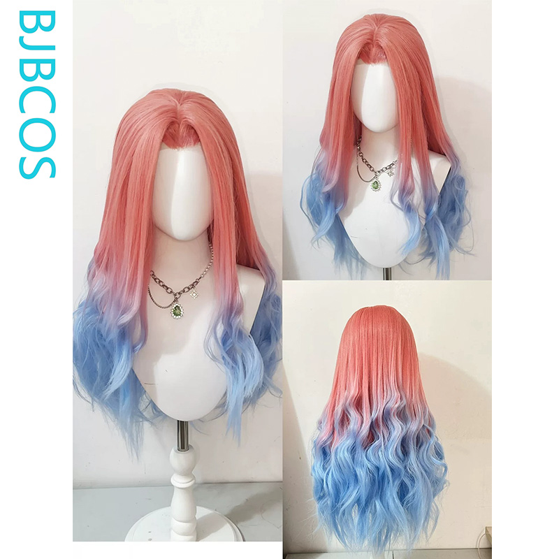 스타일링된 가발 ‌ 미지 코스프레 가발 애니메이션 외계 - Anime Cosplay Long Hair 리뷰 및 가격