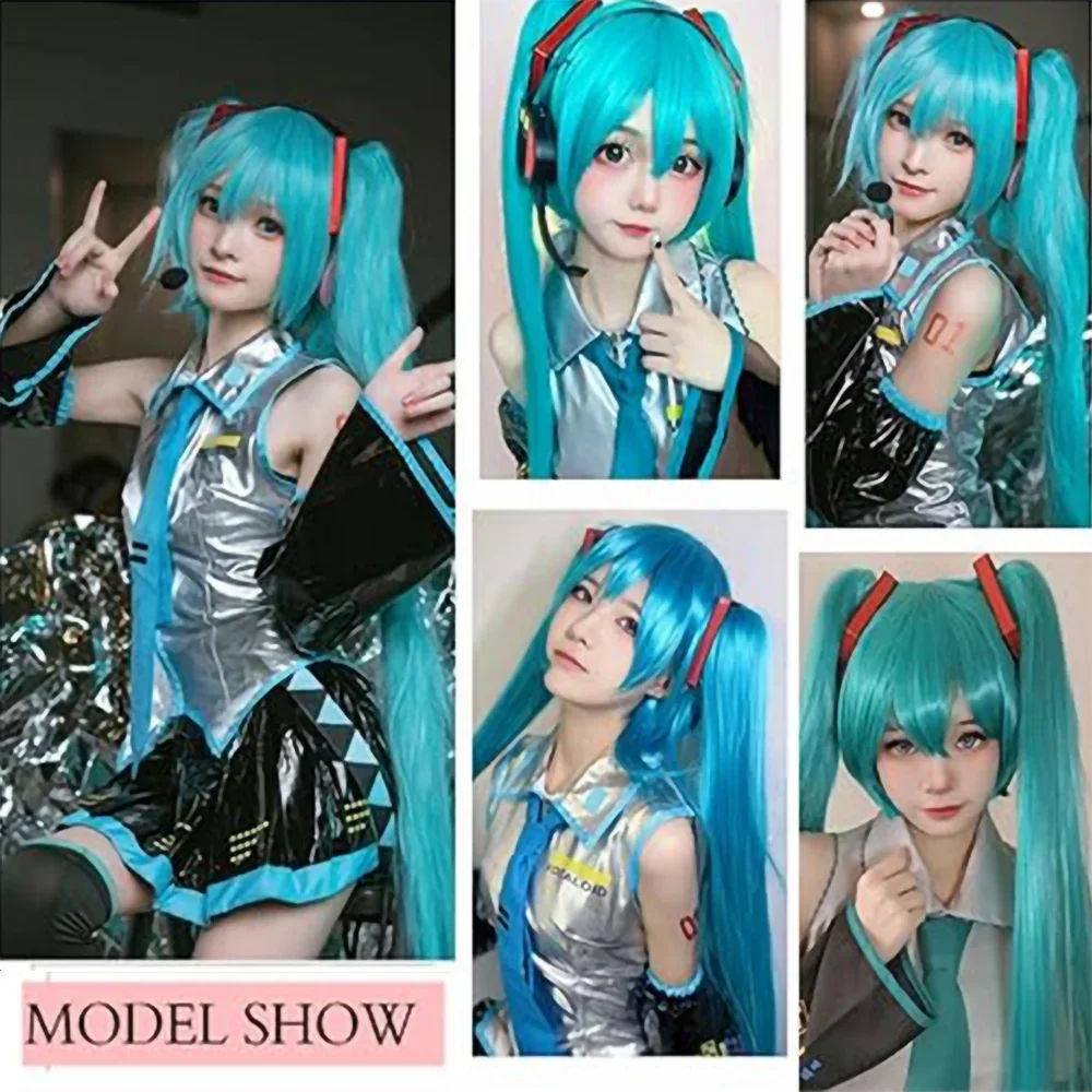 2026 미쿠 코스프레 가발 105cm 긴 파란색 녹색 - Anime Cosplay Long Hair 리뷰 및 가격