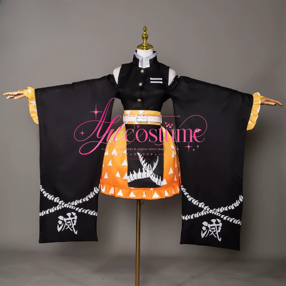 카마도 탄지로 아가츠마 젠이츠 코스프레 의상 오프숄더  - Anime Cosplay Tanjiro 리뷰 및 가격
