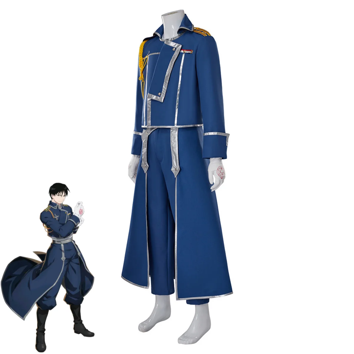 로이 머스탱 코스프레 의상 블루 파이트 군복 애니메이션 - Fullmetal Alchemist Coat 리뷰 및 가격